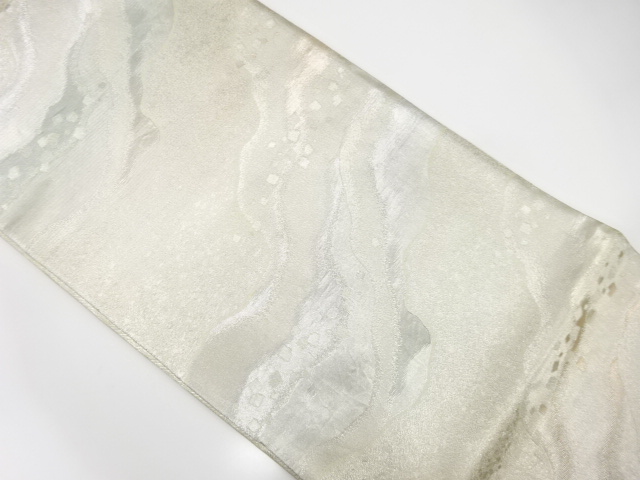 佐賀錦道長取に箔散らし模様織出し袋帯